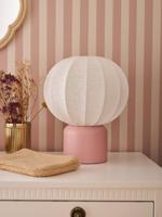 Tafellamp in bolvorm met metalen voet rozen