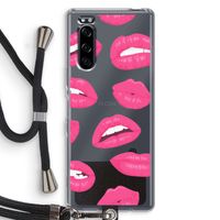 Bite my lip: Sony Xperia 5 Transparant Hoesje met koord
