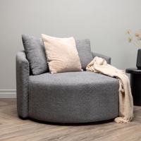 Nohr Loveseat 'Keeli' Teddy, kleur Grijs Nohr Loveseat 'Keeli' Teddy, kleur Grijs