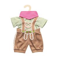 Heless Poppenkleding lederhosen met overhemd en sjaal, 28-35 cm