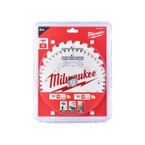 Milwaukee Accessoires Cirkelzaagblad 190 x 30 mm Twin Pack (2-delig) - 4932479574