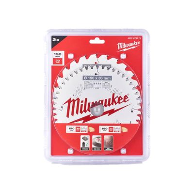 Milwaukee Accessoires Cirkelzaagblad 190 x 30 mm Twin Pack (2-delig) - 4932479574