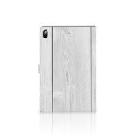 Samsung Galaxy Tab S7 FE | S7+ | S8+ Tablet Book Cover White Wood - thumbnail
