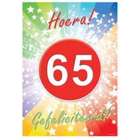 65 jaar verjaardag poster - Feestposters