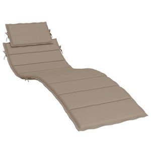 vidaXL Ligbedkussen 186x58x3 cm oxford stof taupe