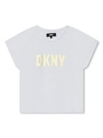 Dkny Kids t-shirt en coton biologique à logo imprimé - Blanc - thumbnail