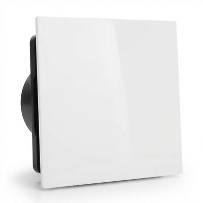 Whisper Pro-design Badkamerventilator - Ø125mm - Aan/uit - Vlak Kunststof - Wit - Zwarte Ventilator
