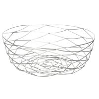Fruitschaal - Chrome - metal - 27 x 11 cm - Medium-size - rond - serveerschaal