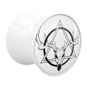 Double Flared Plug met Geo-Skulls Acryl Tunnels & Plugs