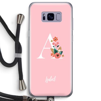 Pink Bouquet: Samsung Galaxy S8 Plus Transparant Hoesje met koord