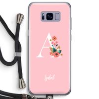 Pink Bouquet: Samsung Galaxy S8 Plus Transparant Hoesje met koord