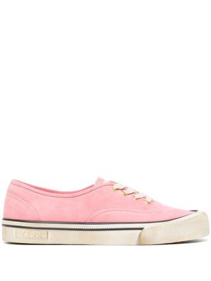 Bally baskets lacées à rayures - Rose