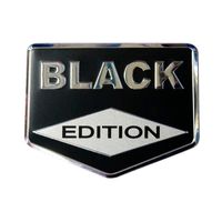 Aluminium Embleem/Logo - BLACK EDITION - 8x6,2cm AV233325