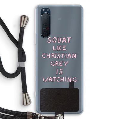 Christian Grey: Sony Xperia 5 II Transparant Hoesje met koord