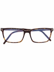 TOM FORD Eyewear lunettes de vue FT5802B à monture rectangulaire - Marron