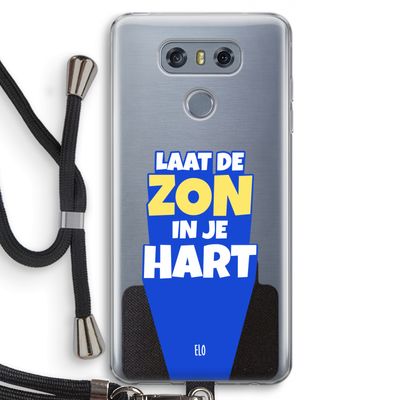 Laat de zon in je hart: LG G6 Transparant Hoesje met koord