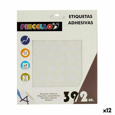 Klevende etiketten Wit Ø 18 mm 17 x 4 x 19,5 cm (12 Stuks)