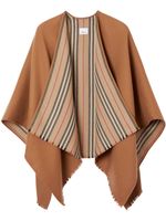 Burberry cape à rayures Icon - Marron - thumbnail