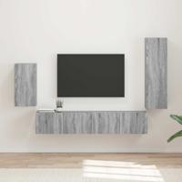 Tv-meubelset Wandgemonteerd 3 pcs Grijs Sonoma Bewerkt hout