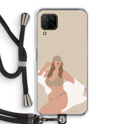 One of a kind: Huawei P40 Lite Transparant Hoesje met koord