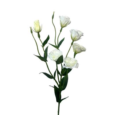 Kunstbloem lisianthus spray 80cm wit