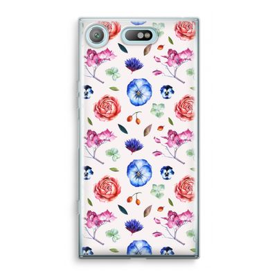 Bloemetjes: Sony Xperia XZ1 Compact Transparant Hoesje
