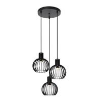 Lucide MIKAELA Hanglamp 3xE14 - Zwart - thumbnail