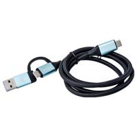 i-tec USB-C-kabel USB-C stekker 1 m Zwart, Blauw C31USBCACBL