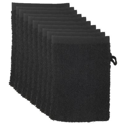 The One Washandjes Zwart - 10 stuks