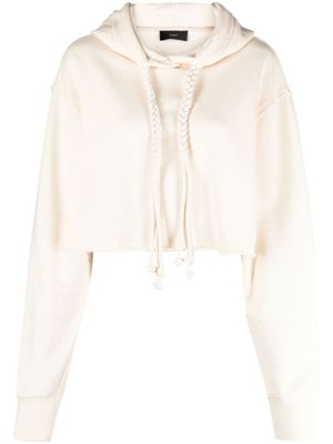 Alanui hoodie en coton Akasha à coupe crop - Tons neutres