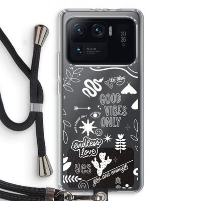 Good vibes: Xiaomi Mi 11 Ultra Transparant Hoesje met koord