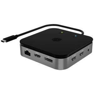 ICY BOX IB-DK408-C41 USB4 dockingstation Geschikt voor merk (dockingstation): Universeel Incl. laadfunctie, Ondersteunt 8K@30 Hz (1x) / 4K@30Hz (2x), USB-C