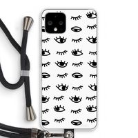 Eye pattern #2: Pixel 4 Transparant Hoesje met koord Eye pattern #2: Pixel 4 Transparant Hoesje met koord