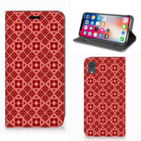 Apple iPhone Xr Hoesje met Magneet Batik Rood