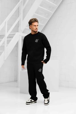 24 Uomo Knitted Trainingspak Heren Zwart - Maat S - Kleur: Zwart | Soccerfanshop