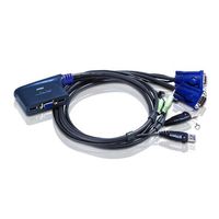 Aten 2-poorts USB VGA-/audiokabel KVM-switch (0,9m) | 1 stuks - CS62US-AT CS62US-AT - thumbnail