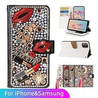 telefoon hoesje Voor iPhone 15 Pro Max Plus iPhone 14 13 12 11 Pro Max Mini SE X XR XS Max 8 7 Plus Wallet Card Case Flip cover Volledig lichaamsbeschermend Bling glitter glanzend Schokbestendig Lightinthebox