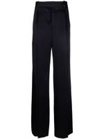 Saint Laurent pantalon de costume en soie - Bleu