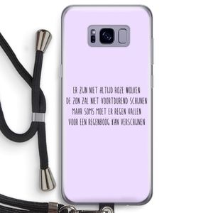Regenboog: Samsung Galaxy S8 Transparant Hoesje met koord