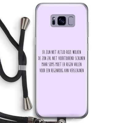 Regenboog: Samsung Galaxy S8 Transparant Hoesje met koord