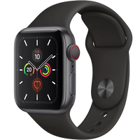 Apple Watch Series 5 OLED 40 mm Digitaal 324 x 394 Pixels Touchscreen Grijs Wifi GPS - thumbnail