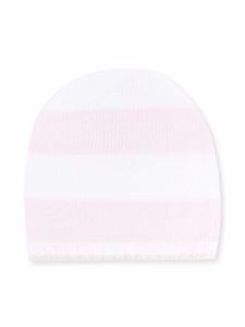 La Stupenderia bonnet en maille à rayures - Rose