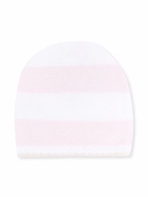 La Stupenderia bonnet en maille à rayures - Rose