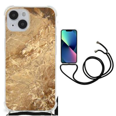 iPhone 14 Anti-Shock Hoesje Marmer Creme iPhone 14 Anti-Shock Hoesje Marmer Creme