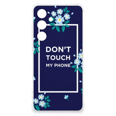Samsung Galaxy S24 FE Anti Shock Case Flowers Blue DTMP Samsung Galaxy S24 FE Anti Shock Case Flowers Blue DTMP