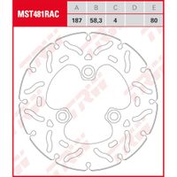 TRW Remschijf, remschijven voor de moto, MST481RAC