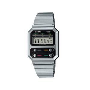Casio A100WE-1AEF horloge Unisex Roestvrijstaal Zwart, Roestvrijstaal