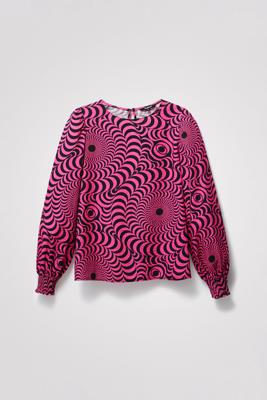 Psychedelische blouse met textuur - MATERIAL FINISHES - S