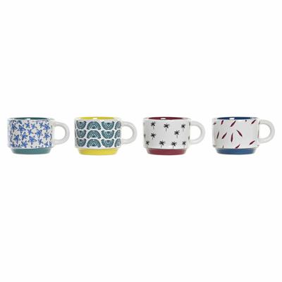 Kopp DKD Home Decor Geel Blauw Multicolour Turkoois Kastanjebruin Metaal Keramiek 150 ml