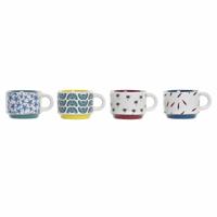 Kopp DKD Home Decor Geel Blauw Multicolour Turkoois Kastanjebruin Metaal Keramiek 150 ml